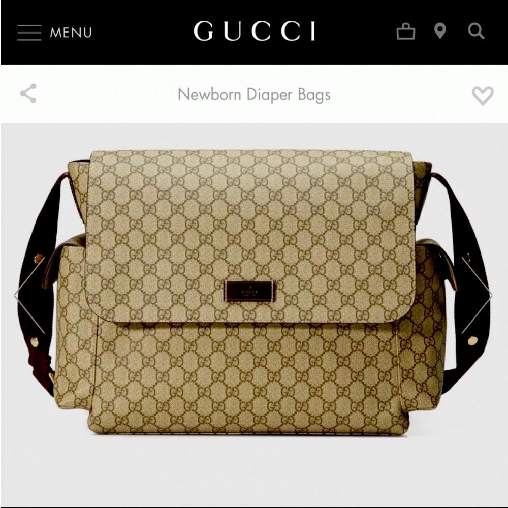 100% Authentic GG Gucci diaper bag